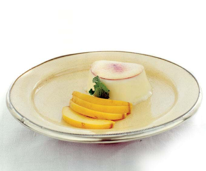 White Chocolate And Peach Pannacota